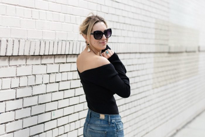 & Other Stories Black Off The Shoulder Top 3