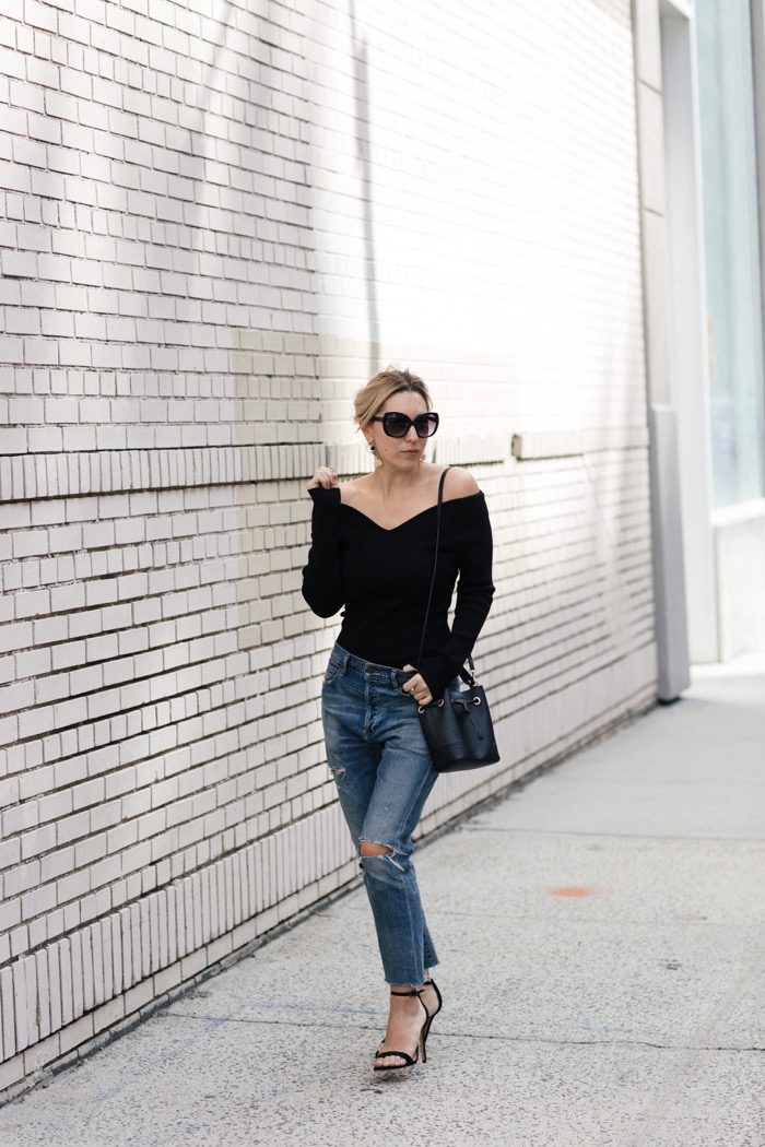 & Other Stories Black Off The Shoulder Top 5